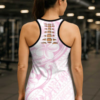 Hawaii Plumeria Lokelani Pikake Lei Hollow Tank Top Poni Mama Polynesian Tattoo
