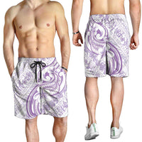 Hawaii Plumeria Lokelani Pikake Lei Shorts for Men Poni Polynesian Tattoo