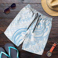 Hawaii Plumeria Lokelani Pikake Lei Shorts for Men Uliuli Polynesian Tattoo