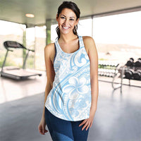 Hawaii Plumeria Lokelani Pikake Lei Women Racerback Tank Uliuli Polynesian Tattoo