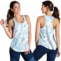 Hawaii Plumeria Lokelani Pikake Lei Women Racerback Tank Uliuli Polynesian Tattoo