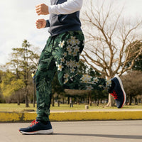 Hawaii Plumeria Tropical Leaves Jogger Pants Monstera Calathea Palm Fronds
