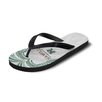 Hawaii Rainbow Warriors Flip Flops Polynesian Motif White Color