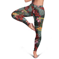 Hawaii Tiki Surfing Leggings Mele Kalikimaka i Iulai!