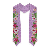Hawaii Tropical Flowers Graduation Stole Lavender Polynesian Tattoo Art