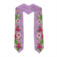 Hawaii Tropical Flowers Graduation Stole Lavender Polynesian Tattoo Art