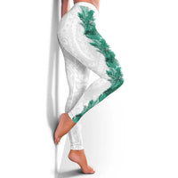 Hawaii Tropical Leaves Leggings Polynesian Pattern
