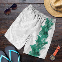 Hawaii Tropical Leaves Shorts for Men Polynesian Pattern