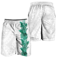 Hawaii Tropical Leaves Shorts for Men Polynesian Pattern