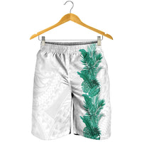 Hawaii Tropical Leaves Shorts for Men Polynesian Pattern
