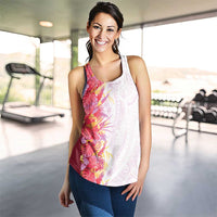 Hawaii Tropical Plant Akala Women Racerback Tank Vibrant Polynesian Pattern