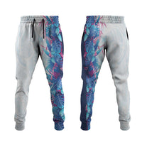 Hawaii Tropical Plant UliUli Jogger Pants Vibrant Polynesian Pattern LT01 Blue - Polynesian Pride
