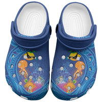 Hawaiian Funny Fruits Sea Animals Clogs Shoes Mango Reef Triggerfish and Pineapple Turtle and Mandarin Jellyfish