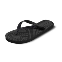 Hawaiian Kakau Art Tattoos Aquaman Style Flip Flops Black Version - Polynesian Pride