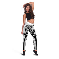 Hawaiian Kakau Art Tattoos Aquaman Style Leggings White Version - Polynesian Pride