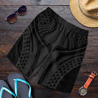 Hawaiian Kakau Art Tattoos Aquaman Style Shorts for Men Black Version - Polynesian Pride