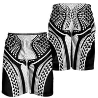 Hawaiian Kakau Art Tattoos Aquaman Style Shorts for Men White Version - Polynesian Pride