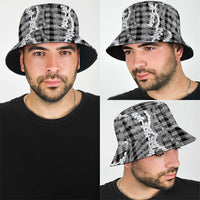 Hawaiian Ohia Lehua Lei Bucket Hat Plaid Palaka Eleele Pattern - Polynesian Pride