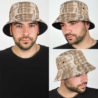 Hawaiian Ohia Lehua Lei Bucket Hat Plaid Palaka Kalaihaahaa Pattern - Polynesian Pride
