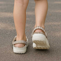 Hawaiian Ohia Lehua Lei Clogs Shoes Plaid Palaka Kalaihaahaa Pattern - Polynesian Pride