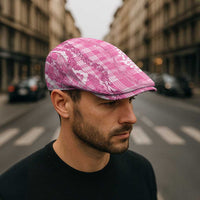 Hawaiian Ohia Lehua Lei Jeff Hat Plaid Palaka Akala Pattern - Polynesian Pride