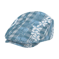 Hawaiian Ohia Lehua Lei Jeff Hat Plaid Palaka Uliuli Omaomao Pattern - Polynesian Pride