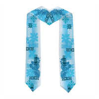 Hawaiian Quilt Graduation Stole Vintage Pattern Blue LT05 - Polynesian Pride