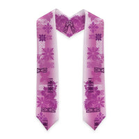 Hawaiian Quilt Graduation Stole Vintage Pattern Pink