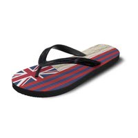 Hawaiian Tropical Plants Lei Flip Flops National Flag Style - Polynesian Pride