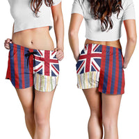 Hawaiian Tropical Plants Lei Shorts for Women National Flag Style - Polynesian Pride