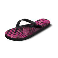 Humpback Whale Matariki New Zealand Flip Flops NZ Maori Paikea Poutama Luxury Pink LT14 - Polynesian Pride