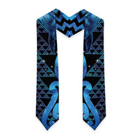 Humpback Whale Matariki New Zealand Graduation Stole NZ Maori Paikea Poutama Luxury Blue