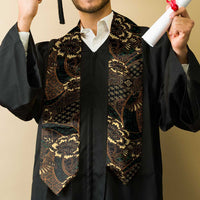 Indonesian Batik Pattern Vintage Brown Graduation Stole
