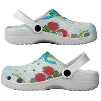 Japanese and Hawaiian Culture Fusion Clogs Shoes Irezumi with Turtles and Lei Kakau Pattern Fresh Vibe