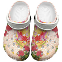 Japanese and Hawaiian Culture Fusion Clogs Shoes Irezumi with Turtles and Lei Kakau Pattern Sunset Vibe