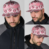 Japanese Daruma Doll Palaka Snapback Cap Cherry Blossoms With Shell Lei