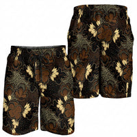Javanese Batik Semen Shorts for Men Indonesian Traditional Pattern