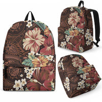 Kanoa Hawai'i Hibiscus Backpack Polynesian Tribal Tattoo Pattern Floral Elements
