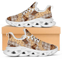 Khaki Palaka Hawaii Cowboy Clunky Sneakers Puakenikeni Lei Paniolo Papale Seamless Vibes - Polynesian Pride