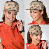Khaki Palaka Hawaii Cowboy Snapback Cap Puakenikeni Lei Paniolo Papale Seamless Vibes - Polynesian Pride