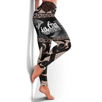 Kia Ora New Zealand Leggings Aotearoa Proud Maori With Silver Fern - Polynesian Pride