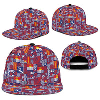 Kiribati Tekeraoi n te Kiritimati Snapback Cap Pacific Patchwork Xmas Vibes - Polynesian Pride