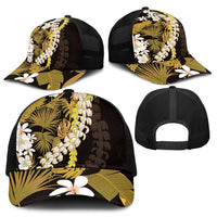 Kula Aloha Hawaii Lei Mesh Trucker Cap Tropical Flowers Elegant Vibe LT14 - Polynesian Pride
