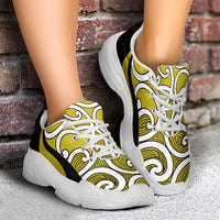 Lime Green Maori Koru New Zealand Chunky Sneakers