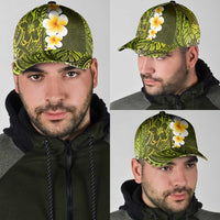 Lime Green Polynesia Classic Cap Plumeria Tropical Leaves With Galaxy Polynesian Art LT14 - Polynesian Pride
