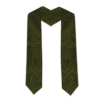 Lime Green Polynesia Graduation Stole Plumeria Tropical Leaves With Galaxy Polynesian Art LT14 - Polynesian Pride