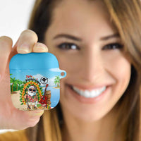 Hawaii Golf Christmas AirPods Case Mele Kalikimaka Funny Golfer Santa - Polynesian Pride