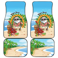 Personalized Hawaii Golf Christmas Car Mats Mele Kalikimaka Funny Golfer Santa - Polynesian Pride