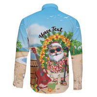 Personalized Hawaii Golf Christmas Family Matching Long Sleeve Bodycon Dress and Hawaiian Shirt Mele Kalikimaka Funny Golfer Santa LT01 - Polynesian Pride