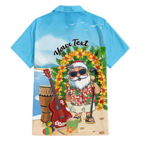 Personalized Hawaii Golf Christmas Family Matching Off Shoulder Maxi Dress and Hawaiian Shirt Mele Kalikimaka Funny Golfer Santa LT01 - Polynesian Pride